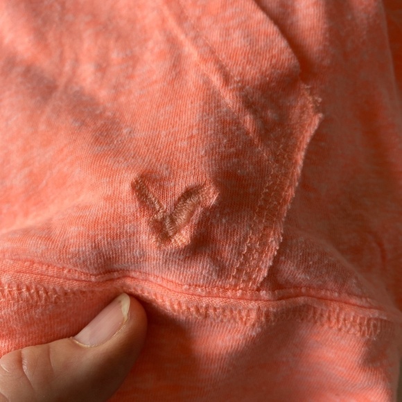 American Eagle Outfitters Women's Peachy-Pink Full Zip Lightweight Hoodie Medium - Picture 7 of 14